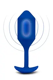 Анальна пробка з вібрацією B-Vibe Vibrating Snug Plug 4, 15 см (синій) - мініатюра 3