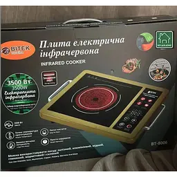 Плита одноконфоркова інфрачервона BITEK ВТ-8006 портативна індукційна 3500 Вт Gold - мініатюра 3