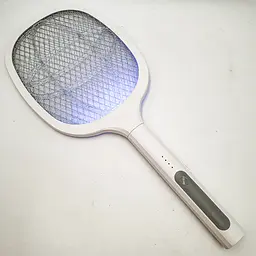 Мухобійка акумуляторна електрична ракетка знищувач комах UKC Electric Mosquito Swatter білий - мініатюра 5