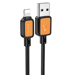 Дата кабель Hoco X108 Benefit USB to Lightning 2.4A (1m) Black