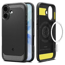 Чохол Spigen для iPhone 17, Rugged Armor MagFit, Matte Black teh0019358 - мініатюра 7