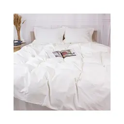 Постільна білизна MirSon Poplin Line 002 Milky White 2 x 143 x 210 (2200006277811) - мініатюра 5
