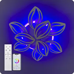Люстра світлодіодна 517 Light 3color з пультом 180Вт Білий (02115) - мініатюра 11