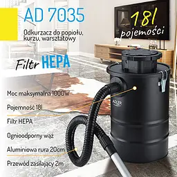 Пилосос для камінів Adler AD 7035 - мініатюра 9