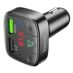 АЗП FM модулятор Hoco E59 Promise 18W (2USB-A) Чорний - мініатюра 2