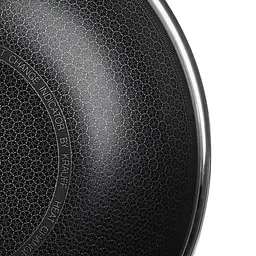 Набір сковорідок 24см, 26см та сковорідки WOK 28см Nano Pro Krauff + Кришка скляна універсальна - мініатюра 7