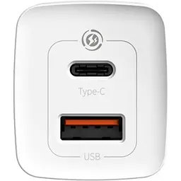 Мережевий зарядний пристрій Baseus GaN2 Lite Quick Charger C+U 65W White (CCGAN2L-B02) [78683] - мініатюра 4