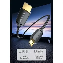 Кабель мультимедійний HDMI M to HDMI mini M 1.5m V2.0 4K60Hz Vention (AGHBG) - мініатюра 8