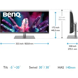 Монітор BenQ PD3420Q (9H.LJHLB.QPE) - мініатюра 2