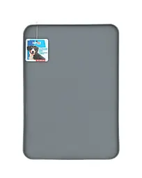 Килимок силіконовий Happet під миски, 42 см x 30 см, M, сірий (MS01)