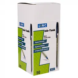 Ручка кулькова/масляна LINC Ink Tank 412108 0,6 мм, синя (50) - мініатюра 3