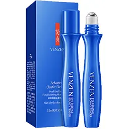 Есенція-ролер для очей Venzen Advanced Elastic Delicate Pearl Eye Essence з кофеїном та екстрактом перлів, 15 мл