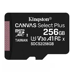 Карта пам'яті Kingston 256GB microSDXC Canvas Select Plus 100R A1 C10 (SDCS2/256GBSP) без SD-адаптера [66806] - мініатюра 2
