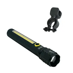Фонарь ручний X-Balog BL-C73-P50, з кріпленням на велосипед, USB зарядка, світлодіодний, з боковим COB-світлом - мініатюра 2
