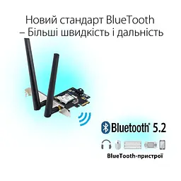 Адаптер WiFi PCE-AX1800 AX1800, PCI-Express x1, BT5.2 Asus teh0017376 - мініатюра 8