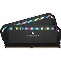 Модуль пам'яті Corsair DDR5 64GB (2x32) 6000MHz DOMINATOR PLATINUM RGB Black XMP 3.0 (CMT64GX5M2B6000C40) Б/в - мініатюра 2