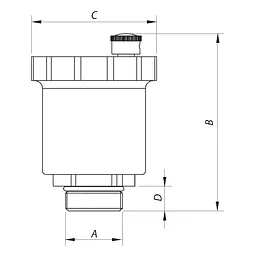 Відведення повітря автоматичне пряме Koer 1/2" KR.1255 KR2668 - мініатюра 3