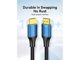 Кабель Vention HDMI to HDMI V2.1 1.5m Blue (ALGLG) - мініатюра 7
