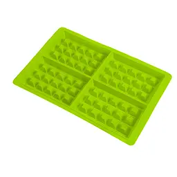 Форма силіконова для випікання вафель 28x18x1.5 см, Kitchen Master Салатовий 86198