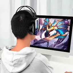 Дротові навушники Borofone gaming Fun LED Hi-Res BO100, USB, 3.5mm, 2.4m, black - мініатюра 7