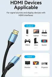 Кабель Vention HDMI-HDMI V 2.0 1.5 м (ALHSG) - мініатюра 3