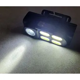 Ліхтар акумуляторний KX-211 налобний універсальний XPE+COB USB 18650 - мініатюра 6
