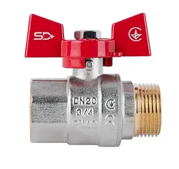 Кран кульовий Thermo Alliance Standart 3/4" ВЗ прямий, PN40, метелик SD607NW20PN40 - мініатюра 3