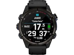 Спортивний годинник Garmin Descent Mk3i – 43 mm Carbon Gray DLC Titanium w. Black Silicone Band (010-02753-10/11) - мініатюра 7