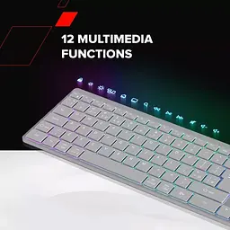 Клавіатура Canyon HKB-W11 UK/US RGB Dual Mode Wireless Grey (CNS-HBTK11G) - мініатюра 7