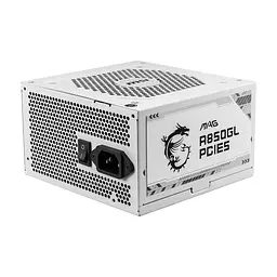 Блок живлення MSI 850W (MAG A850GL PCIE5 WHITE) - мініатюра 4