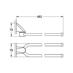 Вішалка для рушника Grohe Chiara 40328000 Хром - мініатюра 2