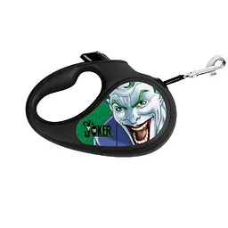 Повідець-рулетка для собак Waudog R-leash малюнок Джокер Зелений L до 50 кг 5 м світловідбиваюча стрічка