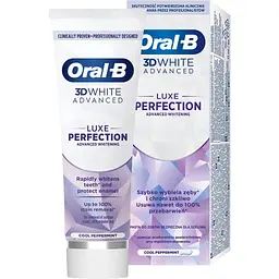 Зубна паста Oral-B 3D White Advanced Luxe Perfection Прохолода перцевої м'яти 75 мл (8700216922784)