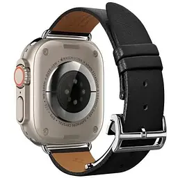 Шкіряний ремінець Spigen Enzo Black для Apple Watch 49mm/45mm/44mm (AMP06926) - мініатюра 3