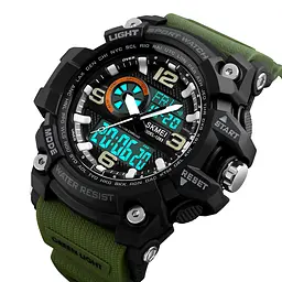 Наручний годинник чоловічий Skmei 1283 Army Green, 1283AG (12300) - мініатюра 4