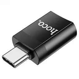 Перехідник HOCO UA17 OTG Type-C - USB3.0 Чорний - мініатюра 3