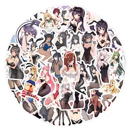 Стікерпак Цей дурних свин Набір наклейок GeekLand Rascal Does Not Dream of Bunny Girl Senpai 60 штук
