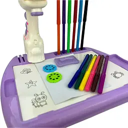 Дитячий столик для малювання G-Toys Єдиноріг з проектором та фломастерами (Art Set-6) - мініатюра 5
