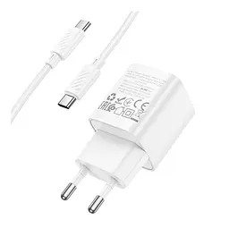 Зарядний комплект Hoco C146A Mini Charger 1USB-C PD/QC 20W 5V/3A Type-C to Type-C White (35279_3345665) - мініатюра 7