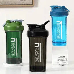 Шейкер для спортивного харчування з міксером 600 мл з пружиною - мініатюра 6