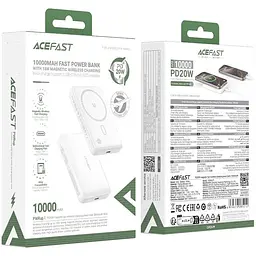 Павербанк Acefast Magnetic Wireless White 10 000 mAh / 15 Вт (6974316285212) - мініатюра 6