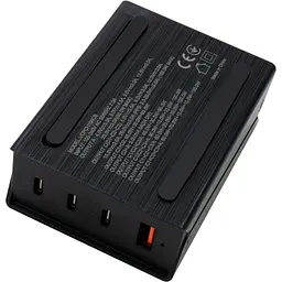 Зарядний пристрій Vinga GaN 100W PD+QC 3C1A ports 1.2m Wired Charger (VCPCH100CB) - мініатюра 5
