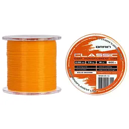 Волосінь Brain Classic Carp Line (solid orange) 600m 0.28mm 18lb 7.9kg (1858.81.10)