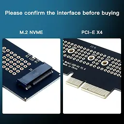 Плата - адаптер Fenvi SSD-X4 для дисків M.2 NVMe SSD PCI-E 4.0*4 для 2230 / 2242 / 2260 / 2280 - мініатюра 3