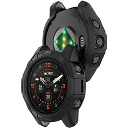 Чохол-бампер DK CDK для Garmin Fenix E 47mm Силікон Outlines (018565) (black) - мініатюра 2