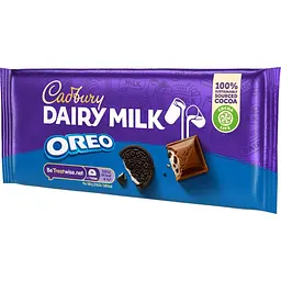 Шоколад молочний Cadbury Dairy Milk Oreo з печивом 120 г - мініатюра 3