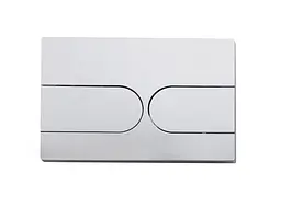 Панель змиву Koer KT-0604-01 240x160x10mm пластикова, кнопка закруглена KR5323, Хром - мініатюра 3