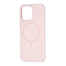 Чохол Silicone Case Full Cover with MagSafe iPhone 15 Pro Max Pink Sand