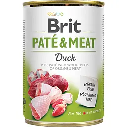 Вологий корм для собак Brit Pate & Meat Duck з качкою 400 г
