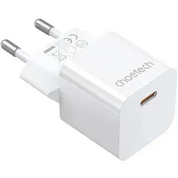 Зарядний пристрій 1xUSB-С 20W PD білий Choetech (PD5010-EU-WH) - мініатюра 4